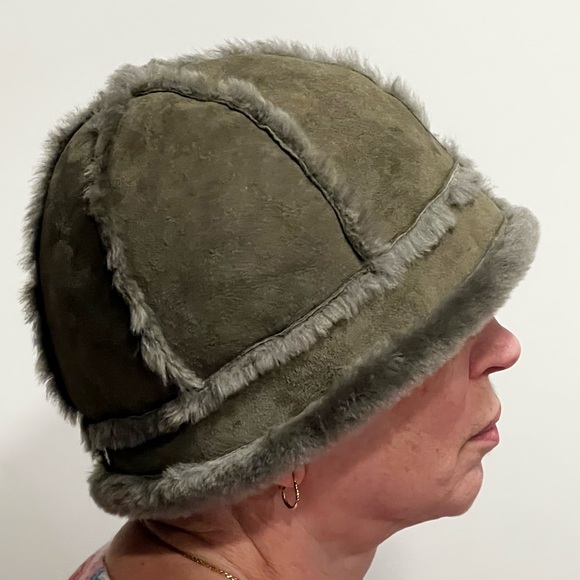 Stylish Olive Green natural Fur Hat - Picture 12 of 16